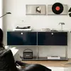Mueble lateral modular de acero inoxidable vintage color crema, armario de almacenamiento minimalista, cómoda para la entrada