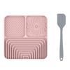 Almohadilla de Silicona para Comida Lenta de Mascotas Transfronteriza con Ventosas Almohadilla de Comida Lenta Almohadilla de Lamido para Perro y Gato Comida para Perros con Raspador Almohadilla de Lamido para Perro