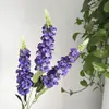 Flores Artificiales Individuales de Delfinio, Petunia y Jacinto para Decoración de Sala de Estar, Arreglo Floral de Pasillo de Boda Estilo Europeo, Exportación
