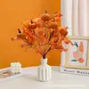 Flores Artificiales, Arreglos de Flores de Girasol, Calabazas, Hojas de Arce, Bayas Rojas, Ramos de Decoración para Sala de Estar, Accesorios de Halloween, Decoraciones para el Hogar
