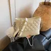 2025 Nuevo Bolso Cuadrado Pequeño de Moda para Mujer Bolso Rayado de Cuadros de Diamante Hobo Cruzado de Un Solo Hombro Bolso para Mujer