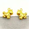 Colar Tridimensional Retro Cavalo das Cinco Bênçãos Tradicionais Pulseira do Cavalo do Zodíaco Acessórios de Pingente Dourado para DIY