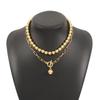 Joyería transfronteriza europea y americana, diseño de moda, conjunto de collar y pulsera con cadena de cuentas redondas de Spice Girl.