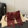Bolso de Hombro Cruzado Casual Retro de Personalidad con Borlas de Moda y Estilo, Nuevo Otoño 2026, Nicho Sencillo