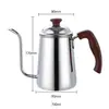 26 Anos Novo Modelo Cafeteira Manual Cross-Border de Aço Inoxidável com Alça para Uso Doméstico e Comercial, Cafeteira com Bico Longo e Filtro Atacado