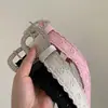 Cinturón Nuevo con Hebilla Cuadrada de Diamante y Ribete de Encaje, Cinturón de Cuero Casual Versátil de Moda, Cinturón de Accesorio de Nicho