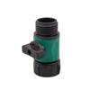 Conector de manguera de conexión de tubería de agua de jardín de plástico de Amazon con interruptor, conector de tubería de agua con rosca de 3/4