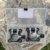 Caja de pesca para exteriores soporte para sombrilla plegable gratis portátil caja de pesca soporte de aleación de aluminio accesorios para equipo de pesca al por mayor