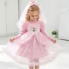 Vestido de Princesa Elsa para Meninas, Vestido de Outono 2026 Novo Modelo, Vestido Super Fofo de Manga Longa para Bebês, Vestido Rodado Infantil