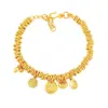 Nuevo Pulsera de Estilo Chino Nacional Dorado Fortuna Gorda Dios Amarillo de la Riqueza con Símbolo de Doble Felicidad, Pulsera de Pepita de Oro para Mujeres, Regalo para Ella