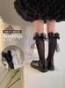 Encaje de Verano Encaje Niños Rodilla Absorción de Sudor Tubo Largo Calcetines Lolita Jk Niñas Tubo Medio Calcetines de Princesa Bebé