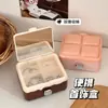 Nova Caixa de Joias Portátil Brincos Brincos Colar Anel Caixa de Armazenamento Pequena Exquisita Mini Caixa de Joias para Casa