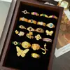 Anel Europeu e Americano Acessível de Luxo Estilo Retrô Fashionável Elegante Versátil Pedra Olho de Tigre Anel Feminino Design de Nicho Anel de Alta Qualidade