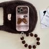 Funda para teléfono móvil Apple 16promax iPhone 15 Otoño e Invierno 14 Lazo Retro Cuadros 13 Coreano 12 Felpa
