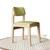 Cadeira de Jantar Nórdica de Madeira Maciça com Encosto Macio, Conjunto de Mesa e Cadeiras, Uso Doméstico Moderno, Simples para Sala de Jantar e Sala de Estar, Cadeira de Lazer