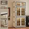 Gabinete de Almacenamiento Multifuncional, Gabinete de Almacenamiento para Sala de Estar, Gabinete Plegable, Gabinete de Almacenamiento y Organización para Ropa, Caja de Almacenamiento, Gabinete de Doble Puerta