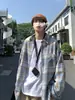 Camisa Xadrez de Lã de Alta Qualidade da Marca Trendy Estilo Vintage Americano Masculina Solta de Manga Longa Ins High Street