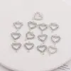 Colgante Exquisito Coreano con Incrustaciones de Diamantes Corazón Doble Colgante Estrella Aleación Accesorios para el Cabello Hechos a Mano DIY Material para Pendientes Accesorios