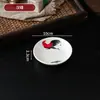 Cerámica de bajo vidriado, estilo vintage, porcelana nostálgica azul y blanca, cuenco con forma de gallo, cuenco para arroz, plato, plato hondo, plato de servir, juego de cuchara y cubiertos