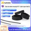 Malha trançada de PET de Nylon preto arnês de arame para animais de estimação tubo de malha monofilamento tubo de malha trançada tubo trançado telescópico retardador de chama para carro