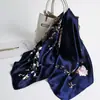 Oferta Especial Seda de Hangzhou Sedas y Satines Bufanda Cuadrada Grande de 90 cm Bufanda de Seda Simulada Bufanda Versátil para Mujer Chal Delgado de Primavera y Otoño Protección Solar