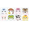 Pegatinas de Maquillaje con Cara de Animal Estilo Nuevo Transfronterizo Pegatinas Faciales de Dibujos Animados para Niños Fiesta Festiva Pegatinas de Tatuaje Temporales