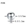 Titanio G23 Dientes Exteriores Bola Labio Uña Ceja Uña Uña del Vientre Accesorios de Uña Bola de Repuesto F136 Cuerpo de Aleación de Titanio Joyería para Perforación
