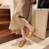 2026 Novos Mocassins Planos Versáteis Plissados com Pérolas, Sapatos Mary Jane da Moda para Mulheres, Verão, Antiderrapantes, Sola Macia