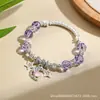 Pulsera de cuentas de resina estilo Ins para mujer, Pulsera elástica con colgante de luna de nicho de alta gama, Joyería de mano popular transfronteriza