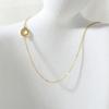 Amazon Transfronterizo Nuevo Collar con Inicial de 26 Letras Colgante Lateral Chapado en Cobre con Oro de 18 Quilates Cadena Sencilla Estilo Ins