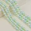 Cuentas Redondas Caladas de Color Mixto Fresco Macarrón Color Claro, Cuentas de Imitación de Concha, Cuentas Sueltas, Materiales para Accesorios de Joyería DIY