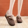 Novos Sapatos de Pano de Inverno de Pequim Antiga para Mulheres, Forrados com Lã, Espessos, Sapatos de Algodão Quentes, Estilo Étnico, Sapatos Peludos, Antiderrapantes, Solado Macio, Atacado