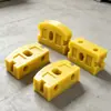 Parachoques de vagoneta de mina de poliuretano, material base de poliuretano de alta elasticidad, fundido con placas de conexión metálicas a juego, parachoques de vagoneta de mina