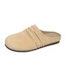 Sandálias Birkenstock Femininas 2025 Verão Novo Estilo Roupa Externa Retrô Bico Redondo Versátil Mori Muller Baotou Meio Chinelo