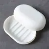 Porta Sabonete Simples para Banheiro com Tampa, Porta Sabonete Criativo Portátil para Viagem, Caixa de Sabonete para Lavar o Rosto