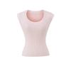 Atacado Exportação Transfronteiriça Roupas Femininas 2025 Verão Estilo Europeu e Americano Gola Redonda Sem Mangas Cor Pura Tricô Camiseta Tops para Mulheres X225043