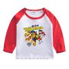 Camiseta infantil de manga comprida primavera e outono roupas 2022 novos meninos algodão fino top outono bebê bonito camisa de fundo