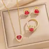 Colar Feminino Cyber Celebridade Amor Zircon Flor Niche Entrada Luxo Novo Estilo Design Sense Pingente Elegante terno Colar de Aço Titânio