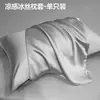 Funda de almohada de seda helada lavable 48x74 cm, funda de almohada de enfriamiento de verano, cubierta interior para núcleo de almohada completo para uso doméstico, funda de almohada transpirable 2