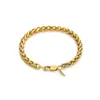 Pulsera Hip-hop Transfronteriza Europea y Americana con Cierre Japonés Encriptado, Cadena Cubana de Oro de 18K para Hombre, Collar de Acero Inoxidable, Joyería de Acero de Titanio