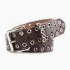 Cinturón de Mujer Hueco con Ojales de Moda Transfronterizo Europeo y Americano Estilo Hip-Hop Boyfriend Decorativo para Pantalones Cargo Jeans para Mujer
