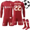 2526 Liverpool Uniforme de Fútbol de Manga Larga Liga de Campeones No. 9 Isaac 11 Salah Jersey Sobo Traje de Otoño e Invierno