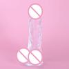 Masturbador femenino, consolador de simulación, juguetes sexuales, pene falso manual, tapón anal de cristal transparente, comercio exterior, gran oferta