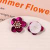 Nuevos accesorios florales con lentejuelas de color coral Aurora, accesorios DIY, broche para ropa, nuevos zapatos, material floral, venta al por mayor