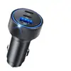 Cargador de Teléfono Móvil para Coche de Aleación Doble Pd30W Cargador de Coche de Aleación de Aluminio Fuente de Carga Rápida Qc3.0 Fabricante