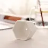 Creativo simple carnoso mini cerámica pequeña maceta maceta carne decoración de escritorio pequeña hexagonal maceta venta al por mayor