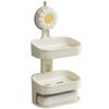 Colgante de pared Ventosa sin clavos Jabonera multicapa Baño Inodoro Sin perforaciones Jabonera doméstica con esponja Jabonera