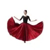 Traje de Danza Clásica Atuendo de Presentación Falda de Gran Oscilación de 720 Grados Doble Capa Falda Media de Danza China Falda de Tul para Práctica de Danza Moderna