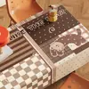 Mantel estilo americano, impermeable y a prueba de aceite, fácil de limpiar, temática de dibujos animados, crea una atmósfera acogedora, mantel, protector de escritorio, mantel rectangular para mesa de café
