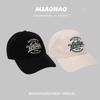 Gorra de Béisbol de Copa Suave Bordada Retro Americana Gorra de Verano Hombre y Mujer Pareja Sombrero Coreano Venta al por Mayor Beige Negro
